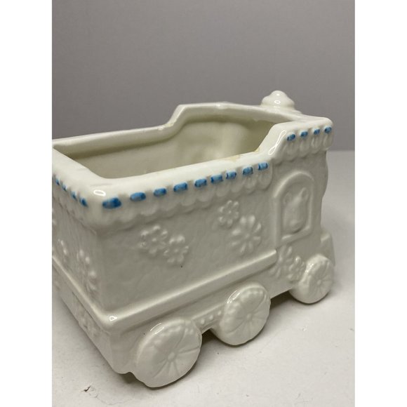Vintage Train Baby Planter Nursery Baby Shower Succulent Bunny Plant - Picture 4 of 13